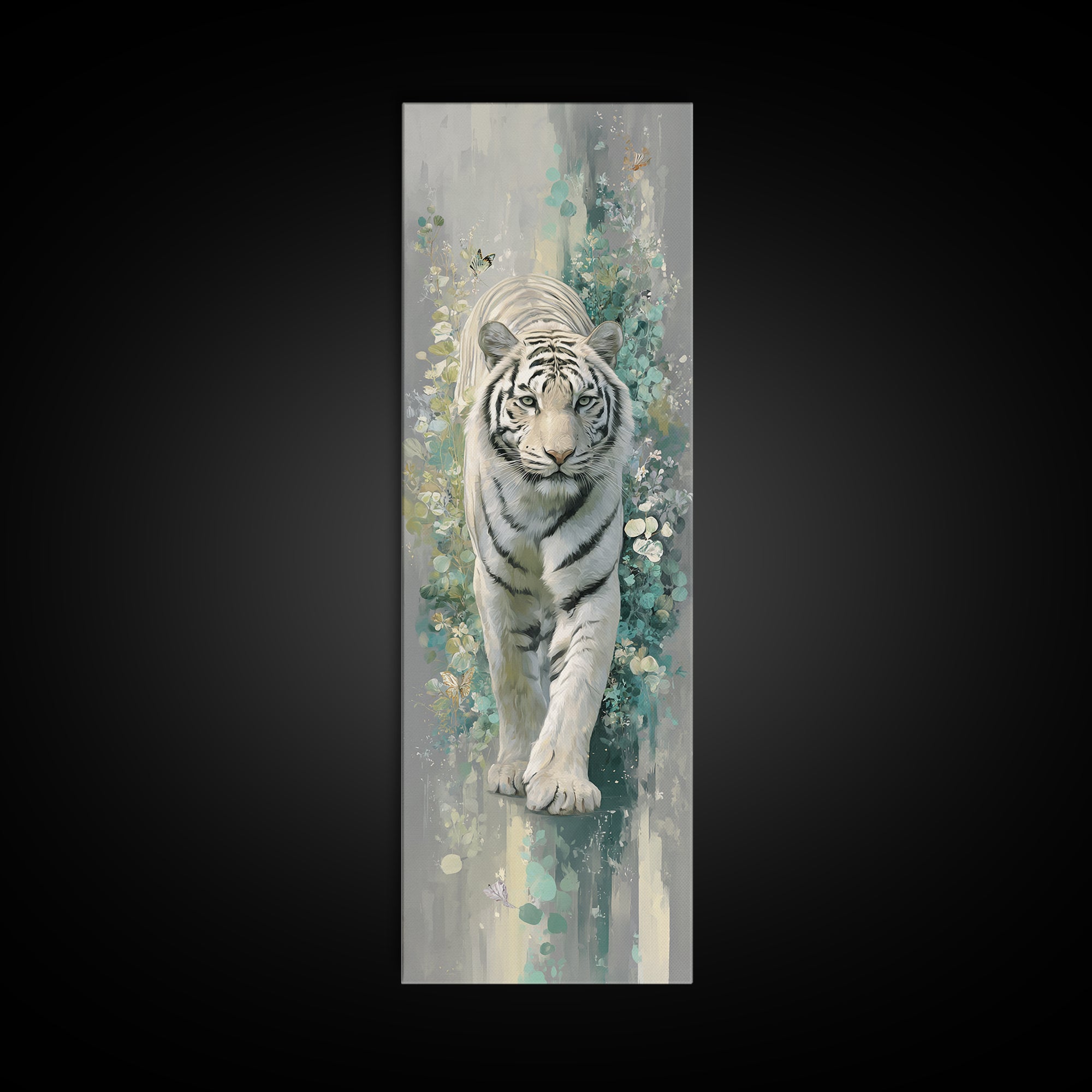 Tiger Representing Strength and Focus Canvas Print, Gym Art, Fine Art Print, Gym Decor, Fine Art, Strength, Wall Decor, GYM-1x3-5