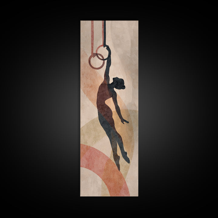 Gymnast Rings Athlete Canvas Print, Gym Art, Home Gym Decor, Gym Decor, Abstract Art, Strength, Art Print, Room Decor, GYM-1x3-51