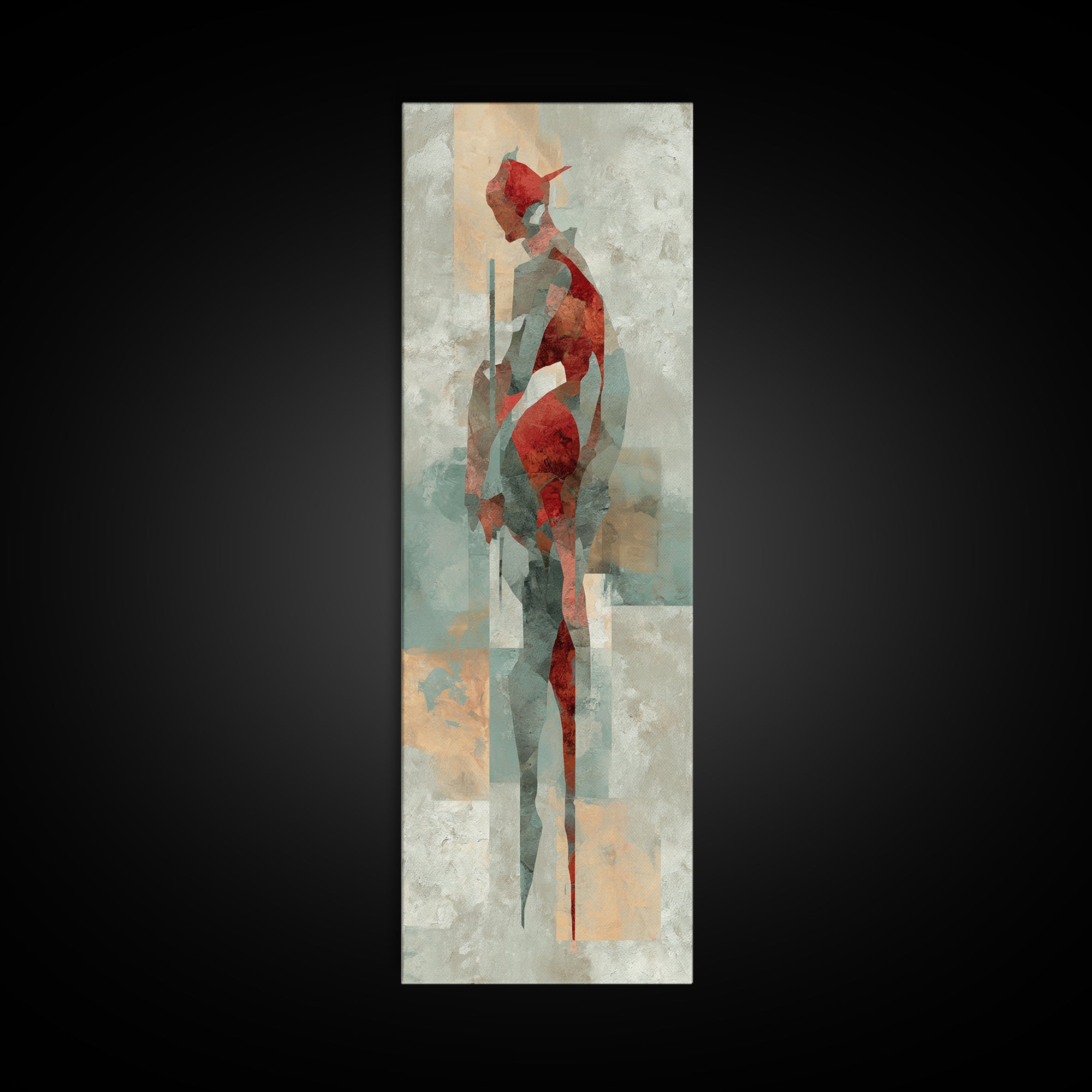 Abstract Muscle Anatomy Canvas Print, Gym Art, Sports Poster, Gym Decor, Abstract Art, Strength, Neutral Decor, Modern Decor, GYM-1x3-68