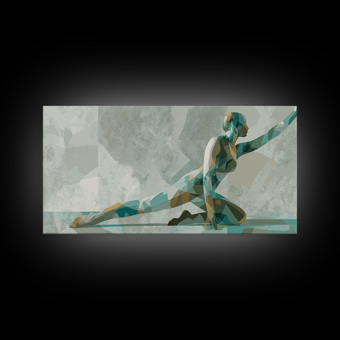 Fitness Woman Stretching Canvas Print, Gym Art, Sports Decor, Gym Decor, Fine Art, Strength, Home Gym Sign, Gallery Decor, GYM-2x1-89