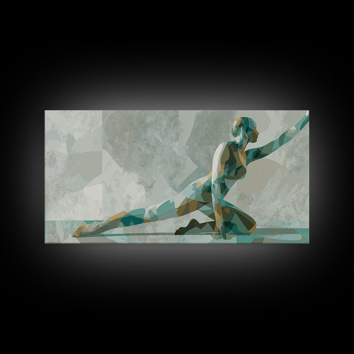 Fitness Woman Stretching Canvas Print, Gym Art, Sports Decor, Gym Decor, Fine Art, Strength, Home Gym Sign, Gallery Decor, GYM-2x1-89