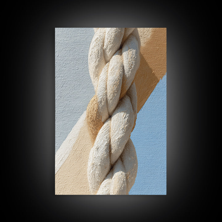 Cross Training Rope Wave Abstraction Framed Canvas Print, Gym Art, Gym Decor, Fine Art, Strength, Statement Artwork, Boho Decor, GYM-2x3-28