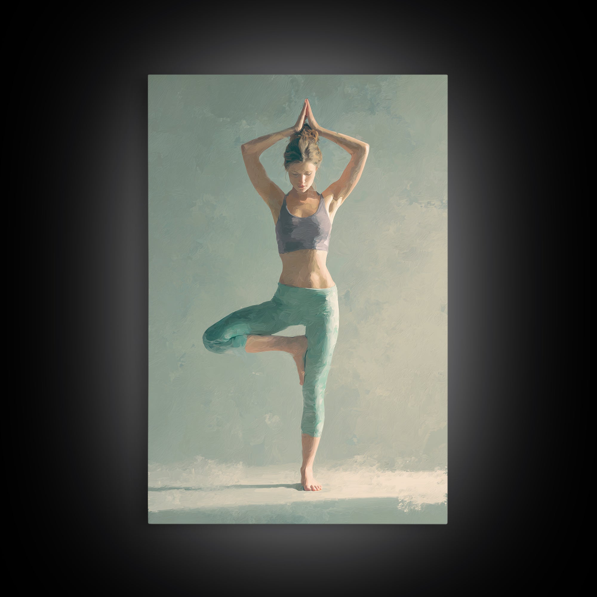 Eagle Soaring as Motivation Symbol Framed Canvas Print, Gym Art, Speakeasy Art, Gym Decor, Oil Painting, Strength, GYM-2x3-8