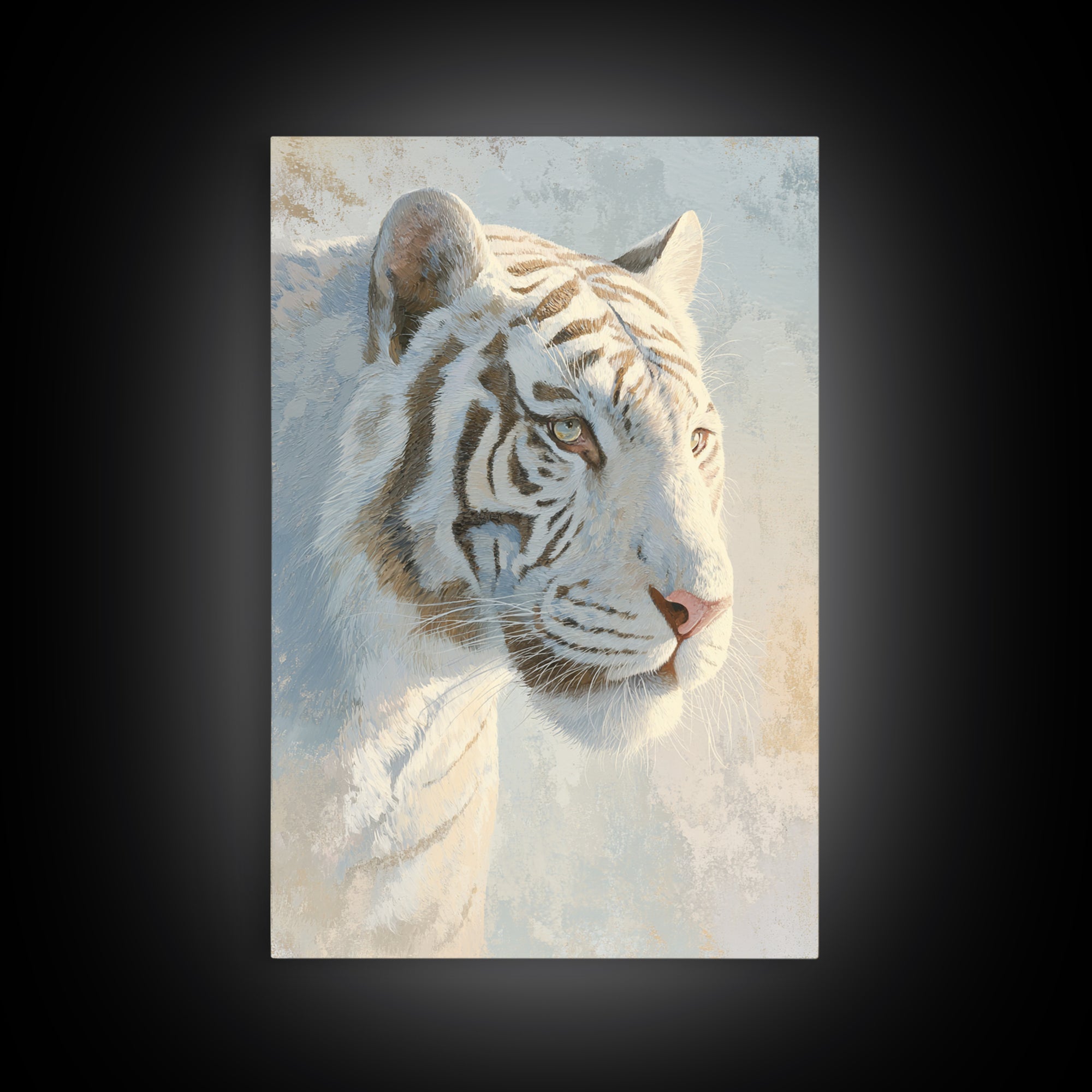 Tiger Representing Strength and Focus Framed Canvas Print, Gym Art, Sports Poster, Gym Decor, Fine Art, Strength, Neutral Decor, GYM-2x3-97