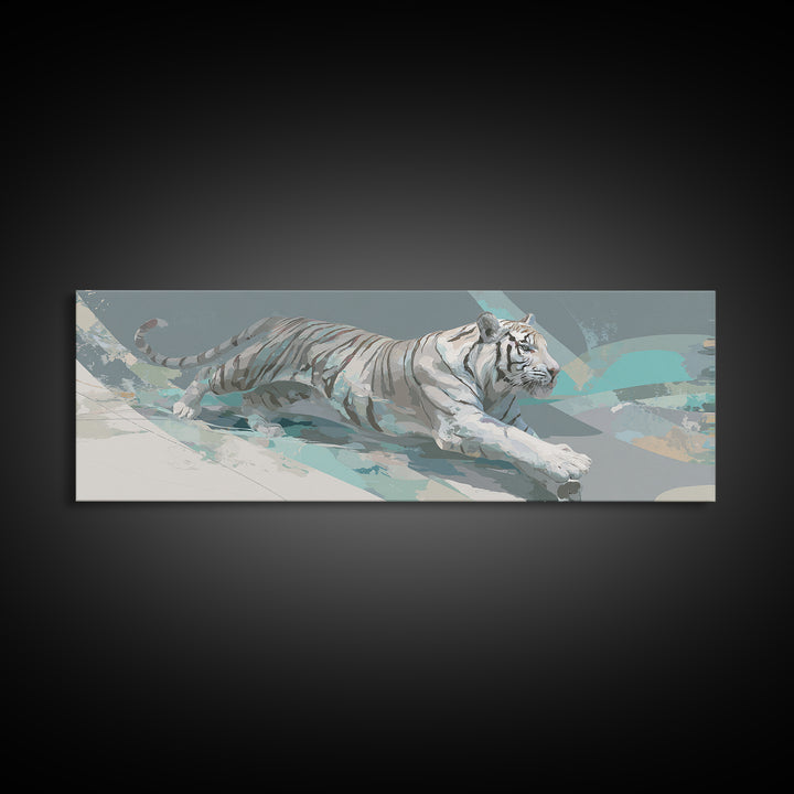 Tiger Representing Strength and Focus Canvas Print, Gym Art, Gym Decor, Fine Art, Strength, Statement Artwork, Boho Decor, GYM-3x1-33