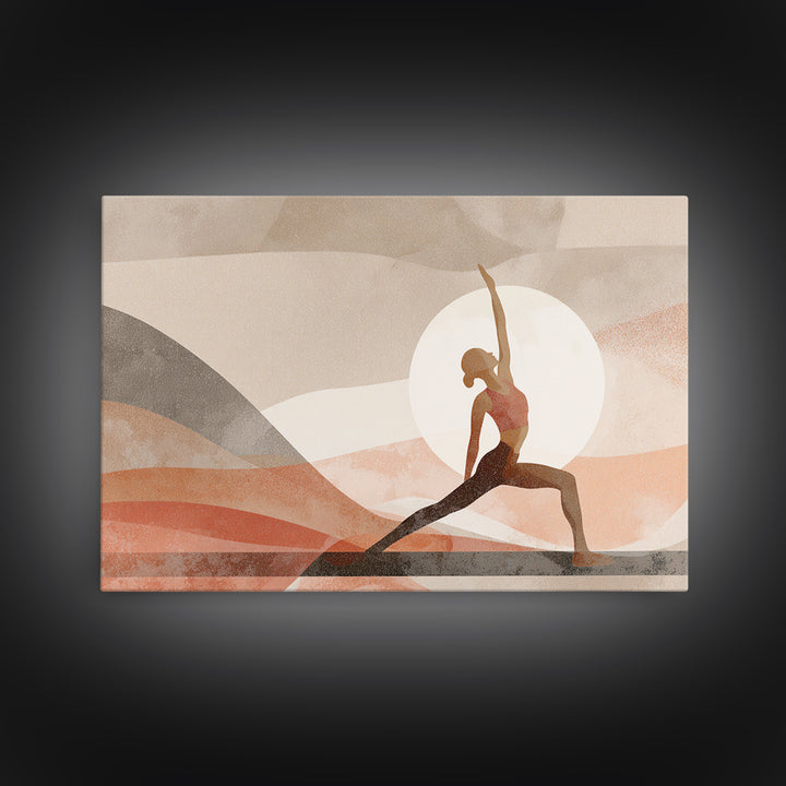Fitness Woman Stretching Canvas Print, Gym Art, Bodybuilding Poster, Gym Decor, Strength, Modern Decor, Fine Art Print, GYM-3x2-1