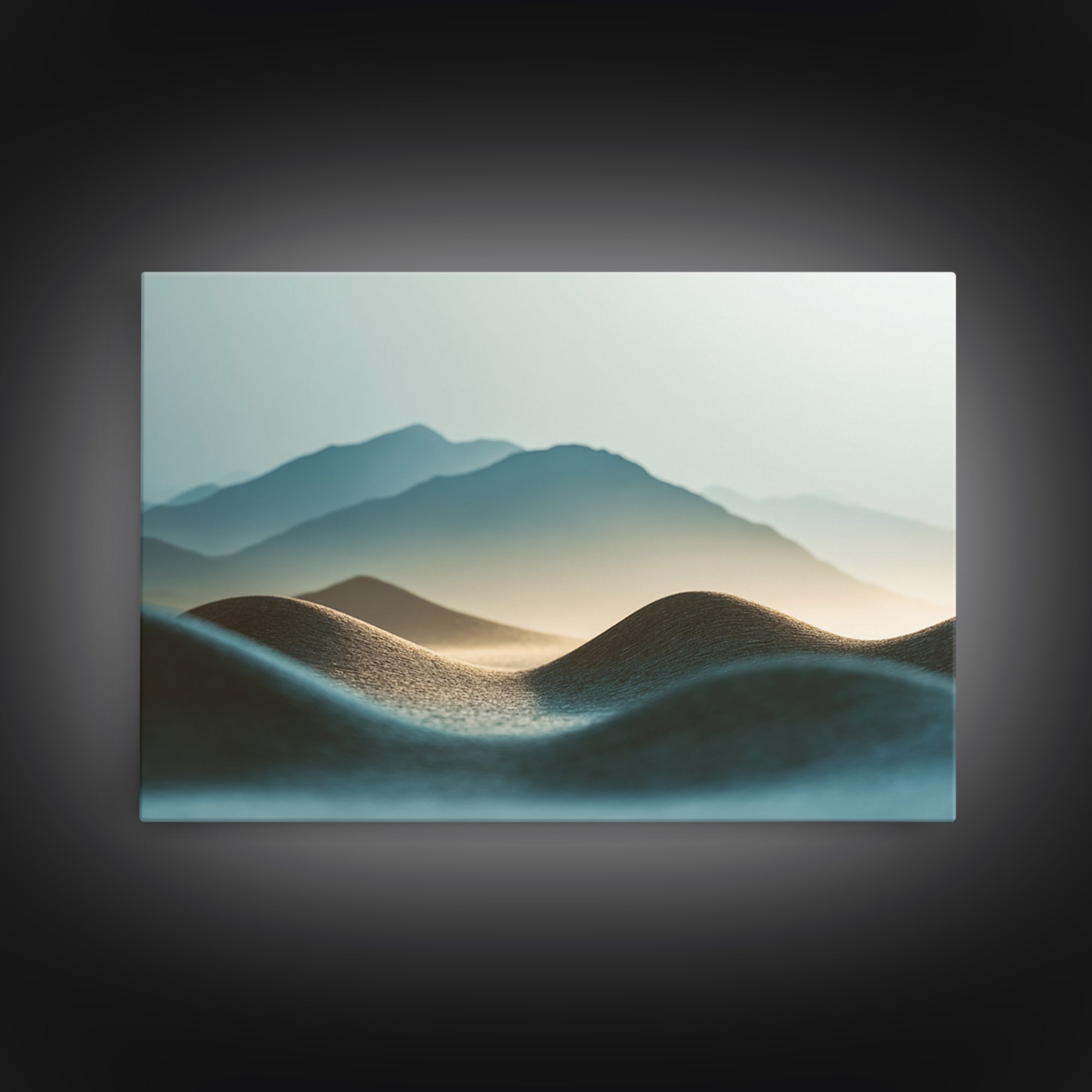 Minimal Heartbeat and Mountain Endurance Symbol Canvas Print, Gym Art, Home Gym Decor, Gym Decor, Fine Art, Strength, GYM-3x2-94