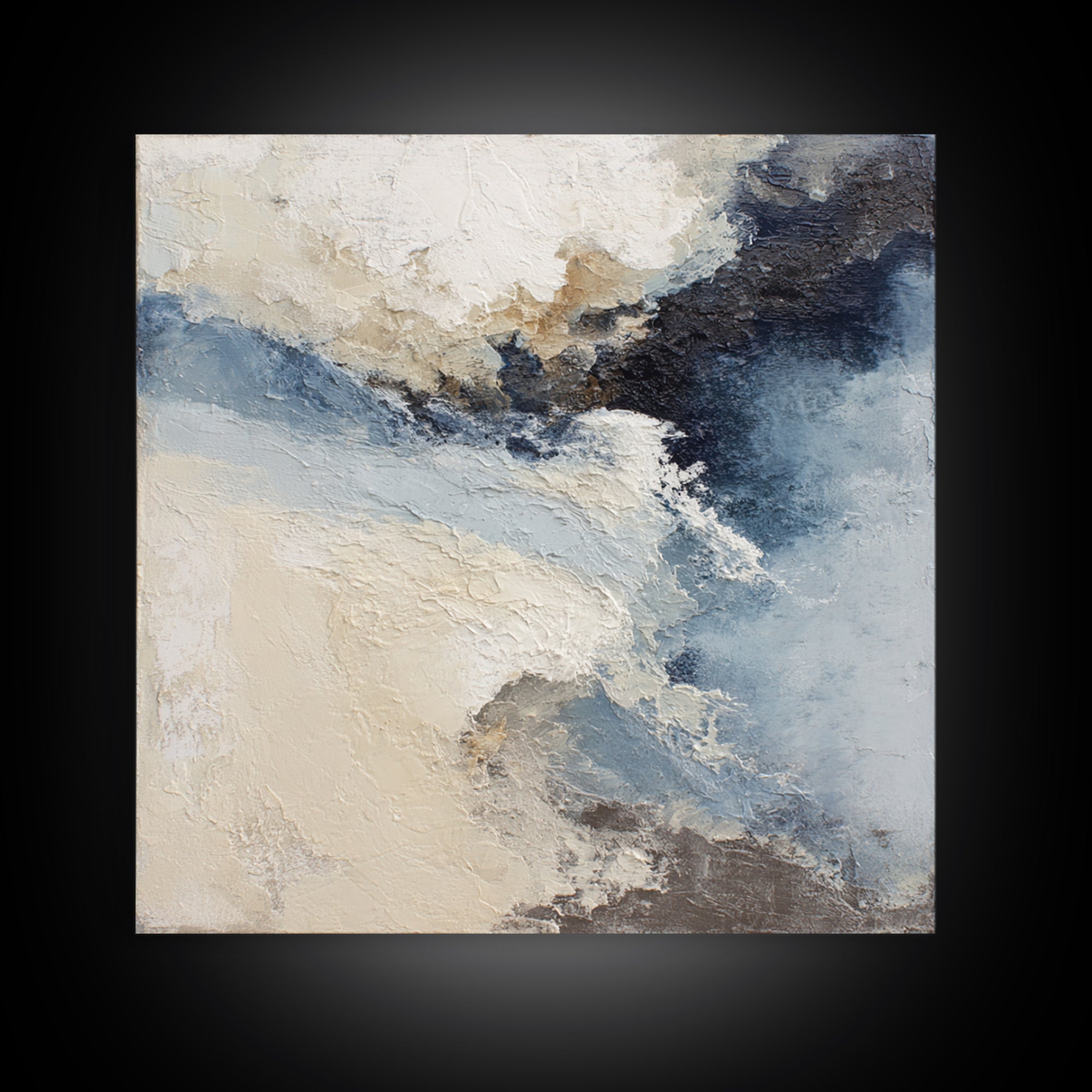 Soft Abstract Wave Forms Canvas Print, Hotel Art, Minimalist Wall Art, Hotel Decor, Abstract Art, Boutique, Hazbin Hotel, HOT-1x1-10