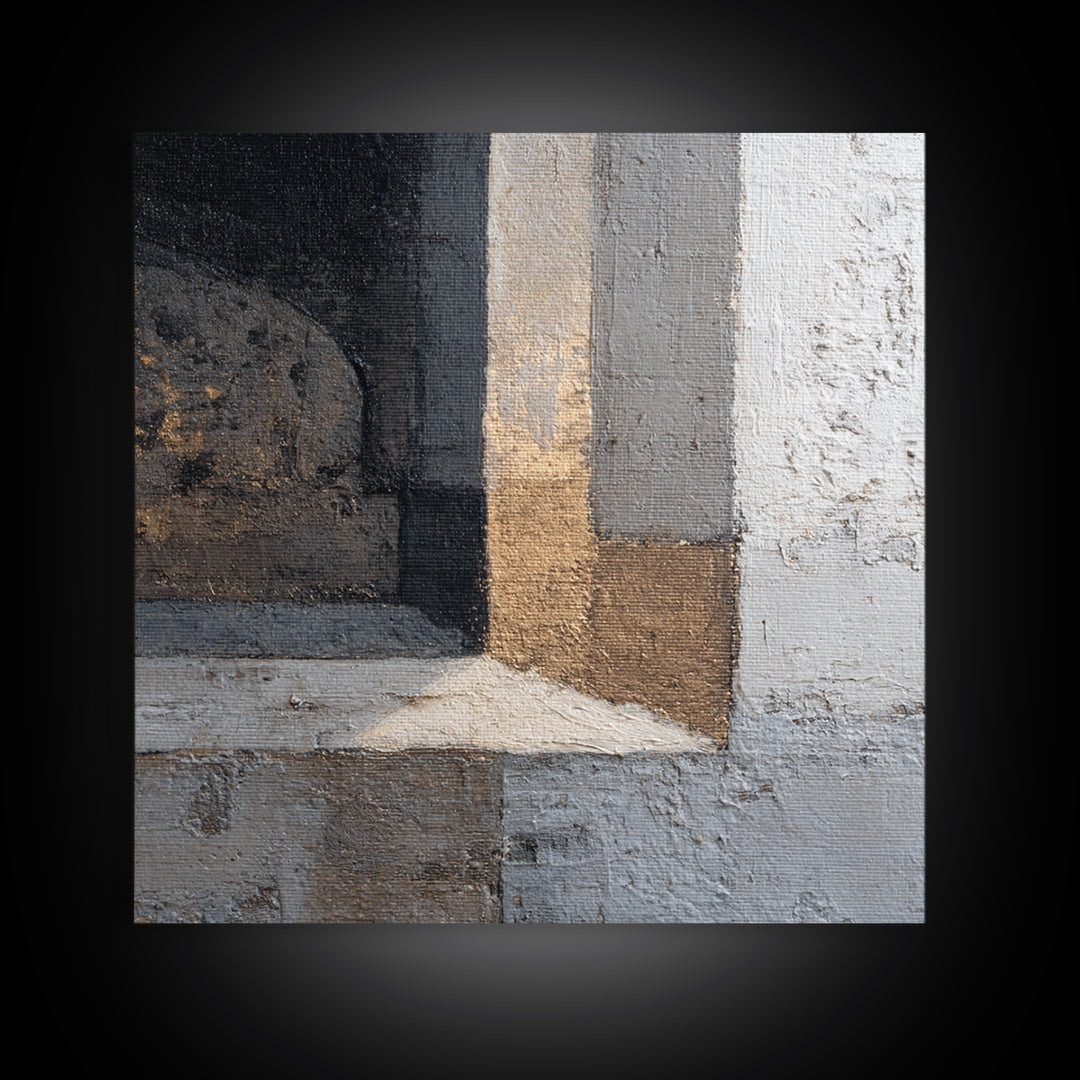 Minimal Architectural Arch Study Framed Canvas Print, Hotel Art, Hotel Decor, Oil Painting, Boutique, Modern Wall Art, HOT-1x1-28