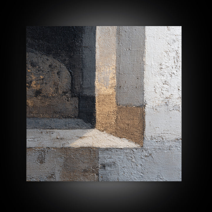 Minimal Architectural Arch Study Framed Canvas Print, Hotel Art, Hotel Decor, Oil Painting, Boutique, Modern Wall Art, HOT-1x1-28