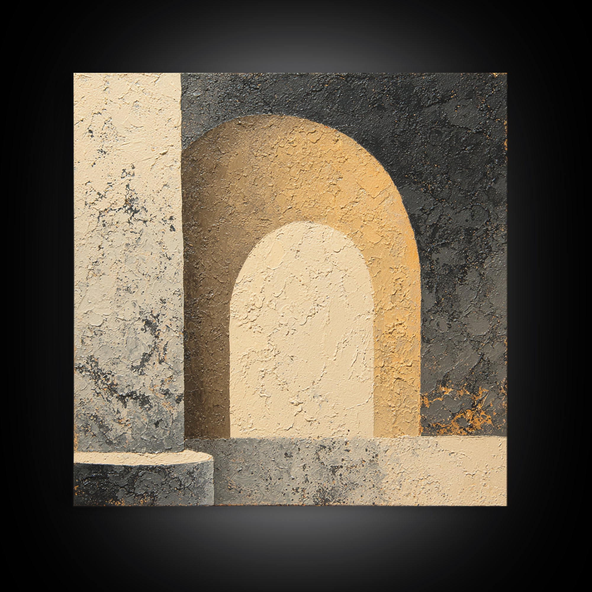 Sophisticated Neutral Abstract Canvas Print, Hotel Art, Room Decor, Hotel Decor, Abstract Art, Boutique, Hazbin Hotel, HOT-1x1-49