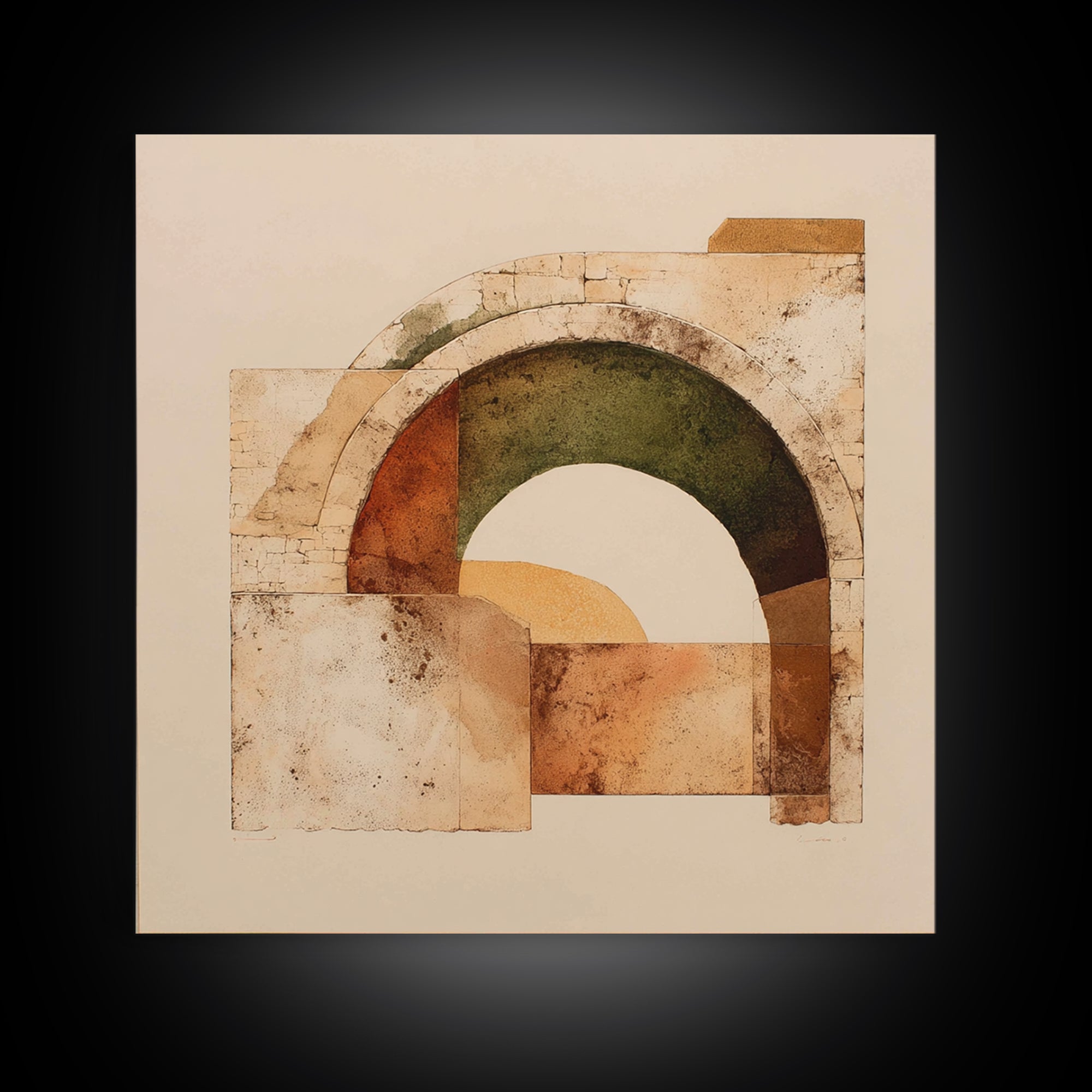 Modern Geometric Composition Canvas Print, Hotel Art, Beach House Decor, Hotel Decor, Abstract Art, Boutique, Contemporary Art, HOT-1x1-55