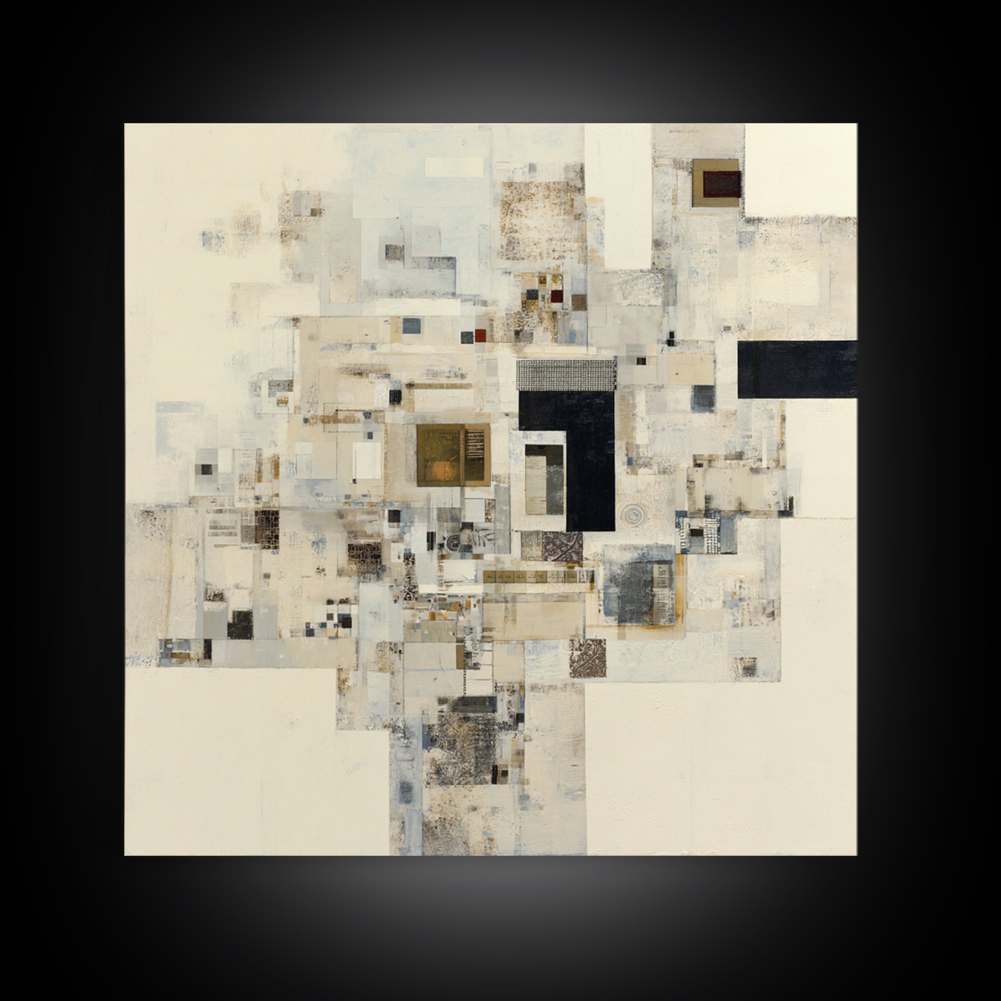 Modern Geometric Composition Framed Canvas Print, Hotel Art, Boho Decor, Hotel Decor, Fine Art, Boutique, Painting, Art Prints, HOT-1x1-79