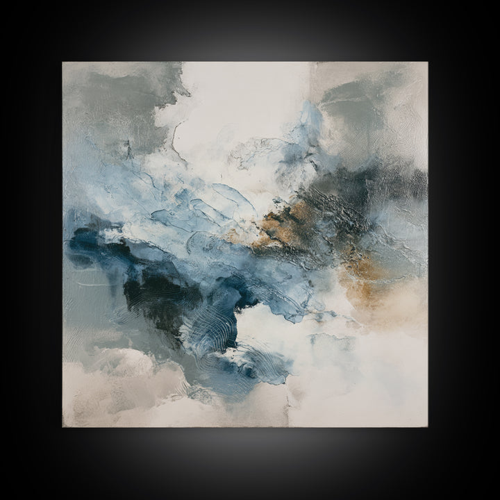 Soft Abstract Wave Forms Canvas Print, Hotel Art, Boho Decor, Hotel Decor, Fine Art, Boutique, Painting, Hazbin Hotel, HOT-1x1-82