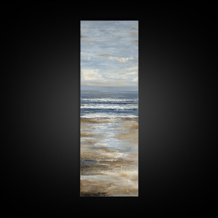 Mediterranean Terrace View Focused on Sea and Framed Canvas Print, Hotel Art, Modern Wall Art, Hotel Decor, Fine Art, Boutique, HOT-1x3-47