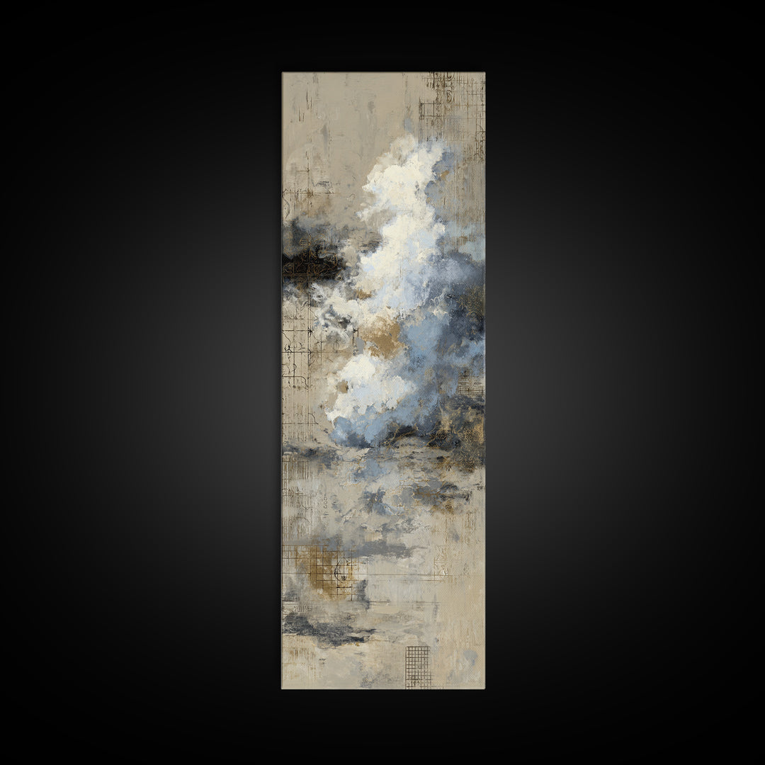 Large Cloudscape with Subtle Drama Canvas Print, Hotel Art, Fine Art Print, Hotel Decor, Fine Art, Boutique, Wall Decor, HOT-1x3-5