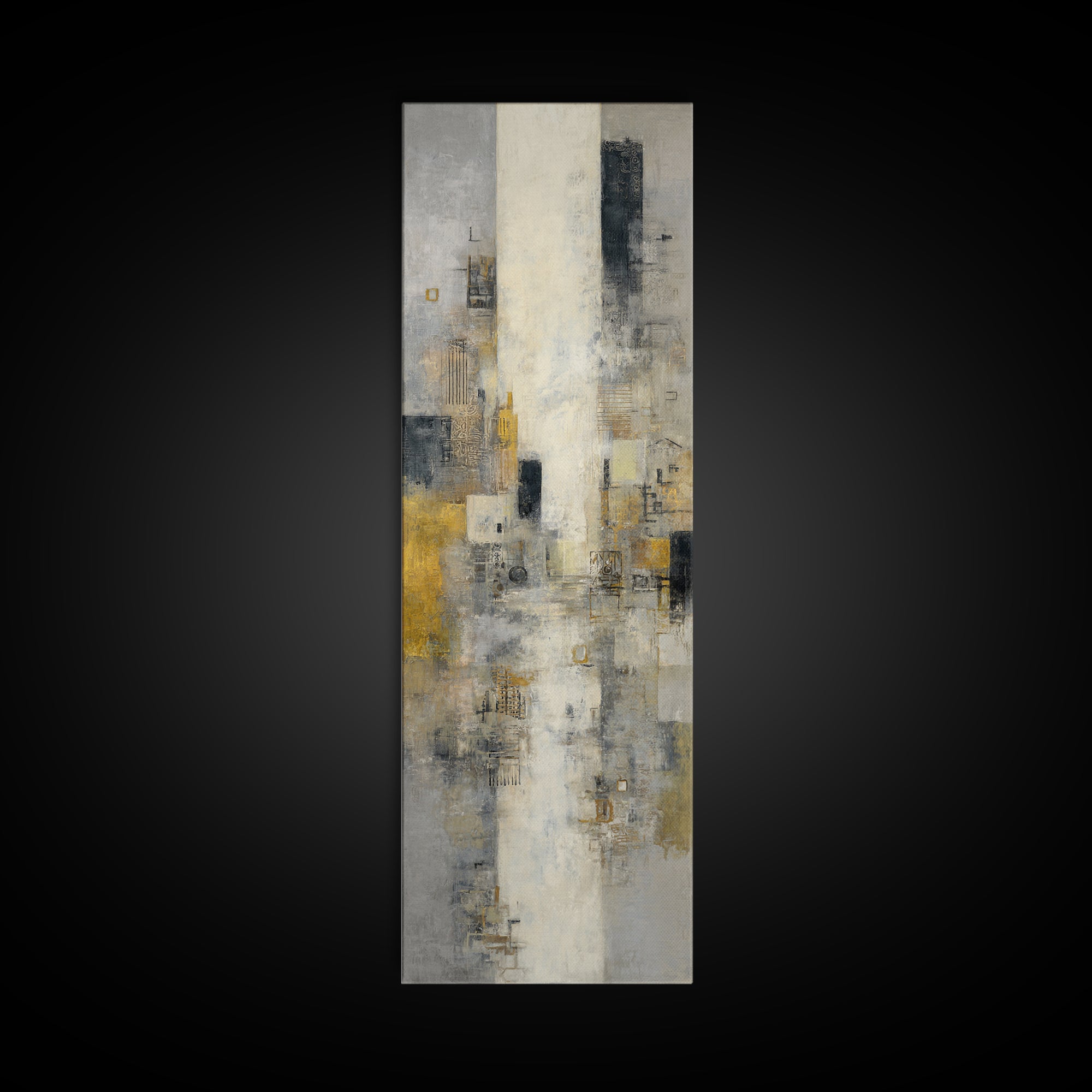 Large Cloudscape with Subtle Drama Framed Canvas Print, Hotel Art, Textured Painting, Hotel Decor, Fine Art, Boutique, HOT-1x3-53