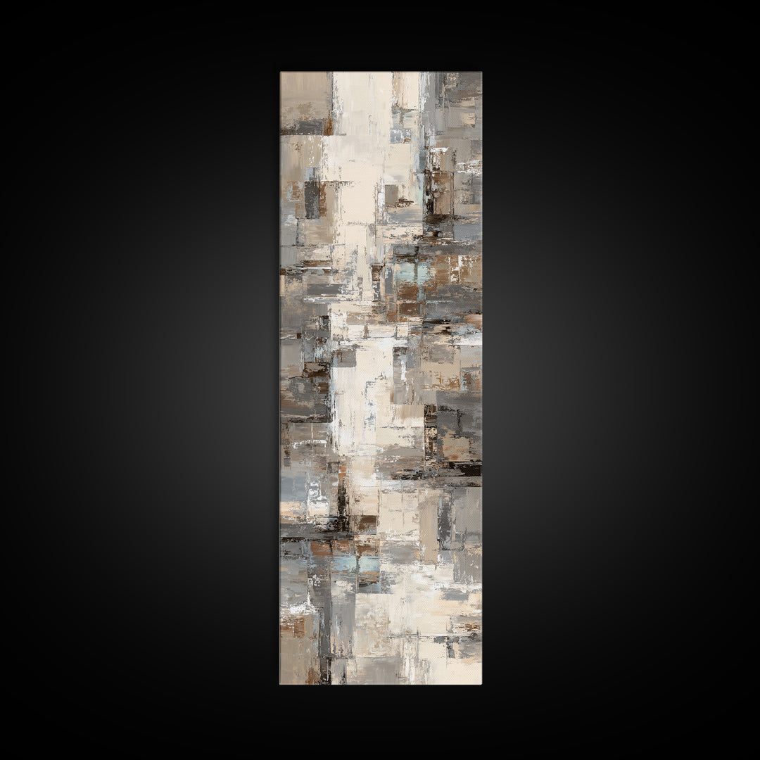 City Map Abstract Lines Without Readable Labels Canvas Print, Hotel Art, Art Deco, Hotel Decor, Boutique, Minimalist Wall Art, HOT-1x3-60