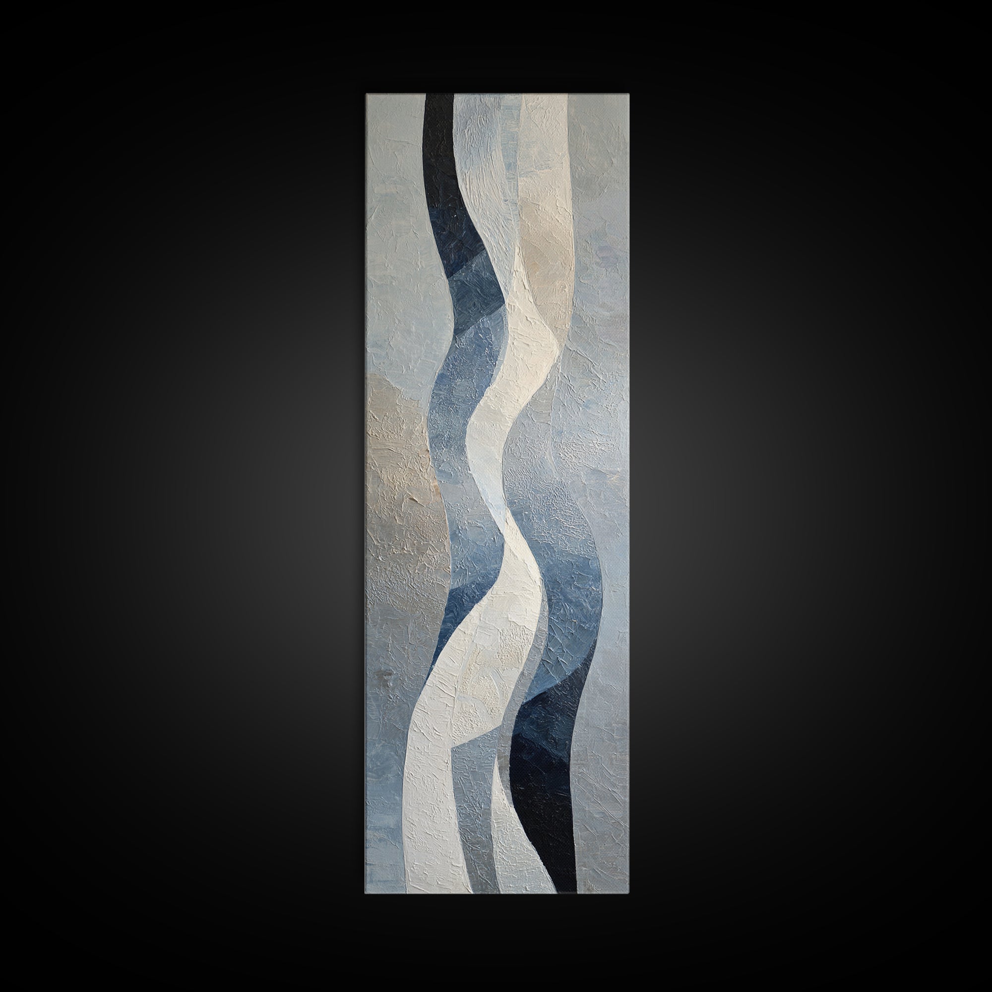 Soft Abstract Wave Forms Framed Canvas Print, Hotel Art, Modern Decor, Hotel Decor, Abstract Art, Boutique, Poster, Wall Decor, HOT-1x3-70