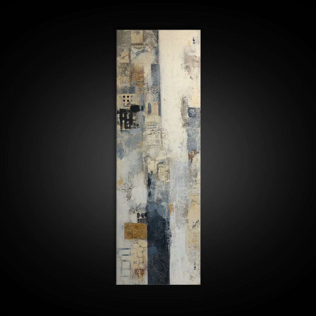Sophisticated Neutral Abstract Canvas Print, Hotel Art, Mid Century Modern, Hotel Decor, Abstract Art, Boutique, Coastal Decor, HOT-1x3-85