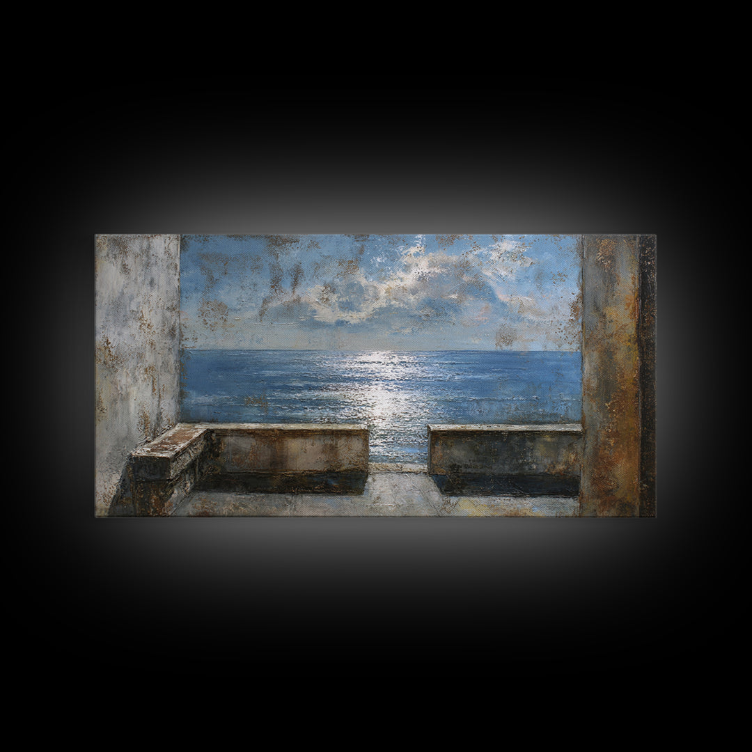 Panoramic Desert Horizon Framed Canvas Print, Hotel Art, Fine Art Print, Hotel Decor, Fine Art, Boutique, Wall Decor, HOT-2x1-16