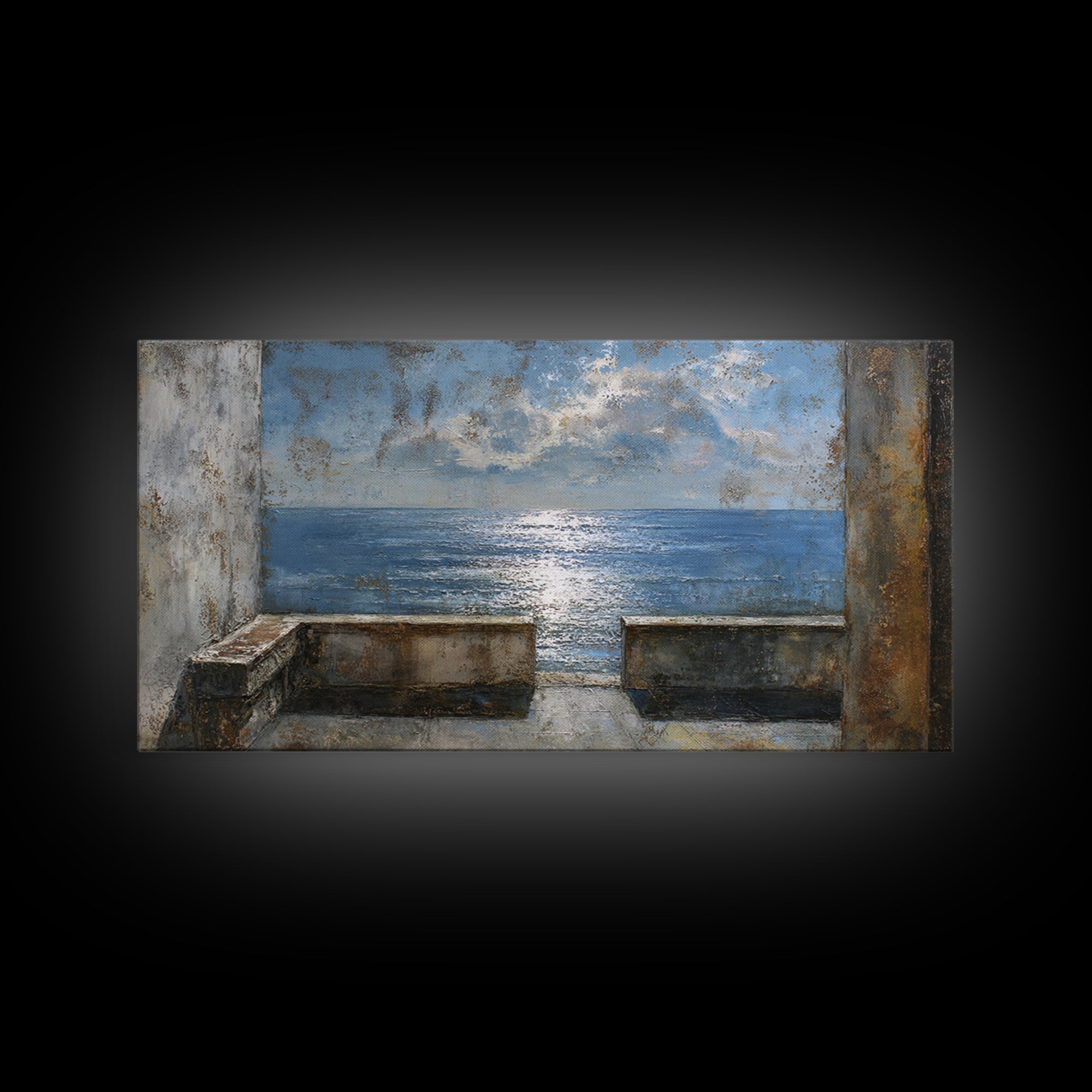 Panoramic Desert Horizon Framed Canvas Print, Hotel Art, Fine Art Print, Hotel Decor, Fine Art, Boutique, Wall Decor, HOT-2x1-16