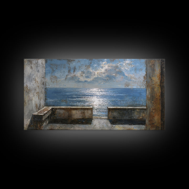 Panoramic Desert Horizon Framed Canvas Print, Hotel Art, Fine Art Print, Hotel Decor, Fine Art, Boutique, Wall Decor, HOT-2x1-16
