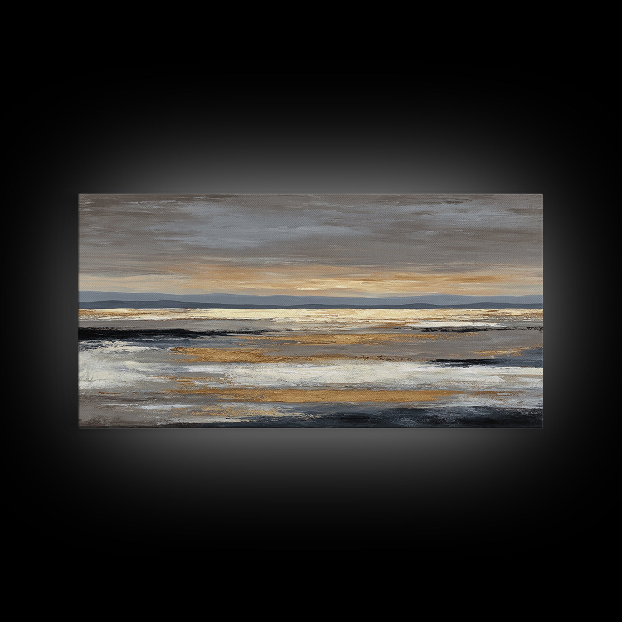 Panoramic Desert Horizon Framed Canvas Print, Hotel Art, Poster, Hotel Decor, Fine Art, Boutique, Wood Wall Art, Printable Art, HOT-2x1-40