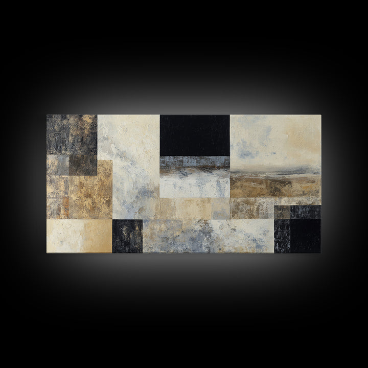 Modern Geometric Composition Framed Canvas Print, Hotel Art, Printable Art, Hotel Decor, Abstract Art, Boutique, Travel Poster, HOT-2x1-51