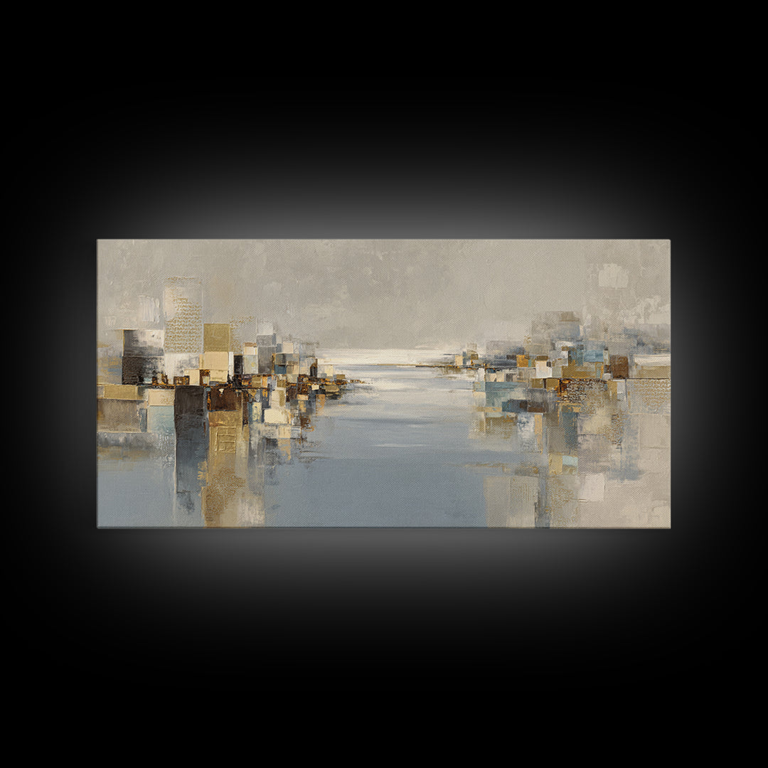 Large Calming Seascape Canvas Print, Hotel Art, Beach Prints, Hotel Decor, Fine Art, Boutique, Room Decor, Textured Painting, HOT-2x1-71