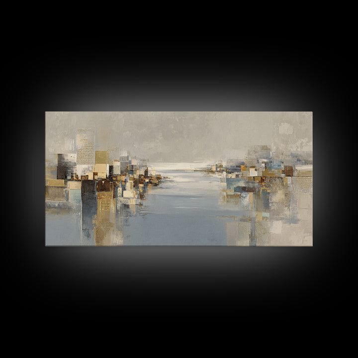Large Calming Seascape Canvas Print, Hotel Art, Beach Prints, Hotel Decor, Fine Art, Boutique, Room Decor, Textured Painting, HOT-2x1-71