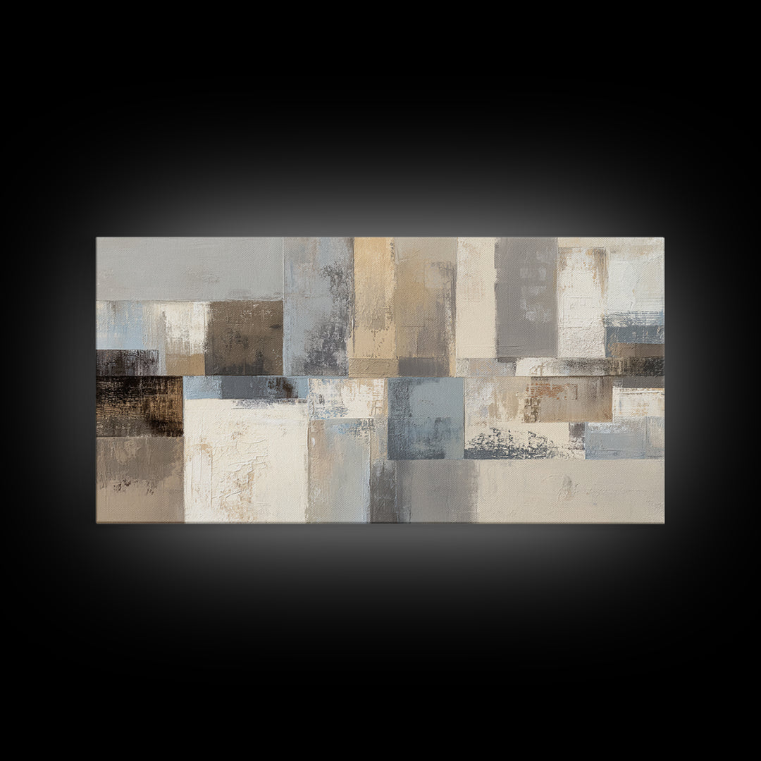 City Map Abstract Lines Without Readable Labels Framed Canvas Print, Hotel Art, Wood Wall Art, Hotel Decor, Abstract Art, HOT-2x1-92