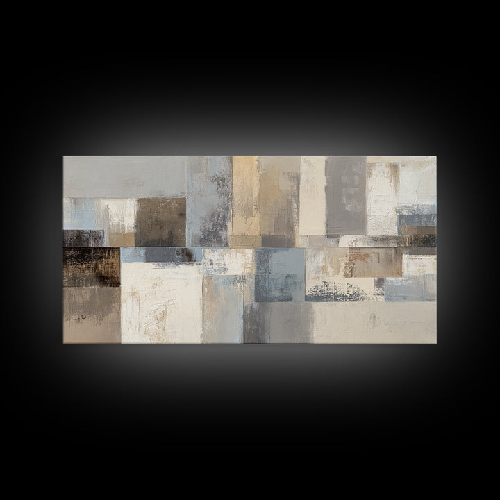 City Map Abstract Lines Without Readable Labels Framed Canvas Print, Hotel Art, Wood Wall Art, Hotel Decor, Abstract Art, HOT-2x1-92