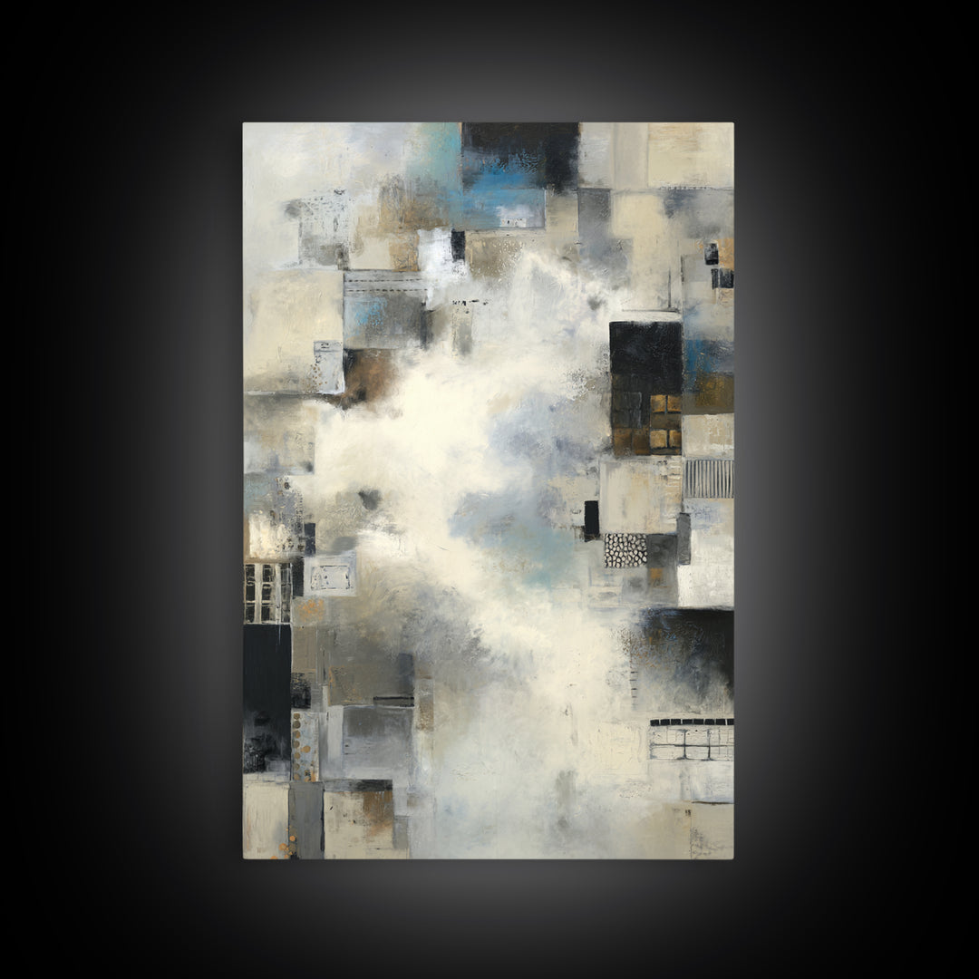 Large Cloudscape with Subtle Drama Framed Canvas Print, Hotel Art, Art Print, Hotel Decor, Fine Art, Boutique, Wall Sculpture, HOT-2x3-1