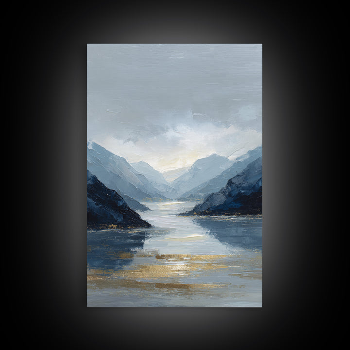 Serene Mountain Lake for Boutique Hotel Mood Canvas Print, Hotel Art, Gallery Decor, Hotel Decor, Fine Art, Boutique, HOT-2x3-16