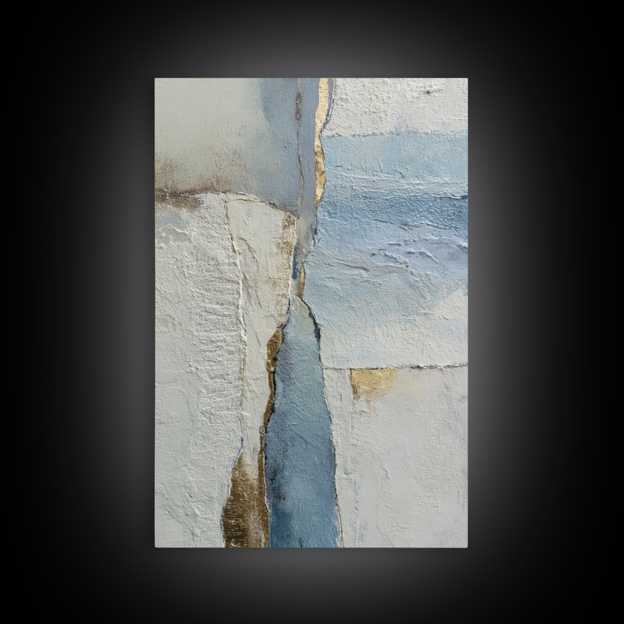 Soft Abstract Wave Forms Framed Canvas Print, Hotel Art, Home Decor, Hotel Decor, Abstract Art, Boutique, Framed Art, HOT-2x3-18