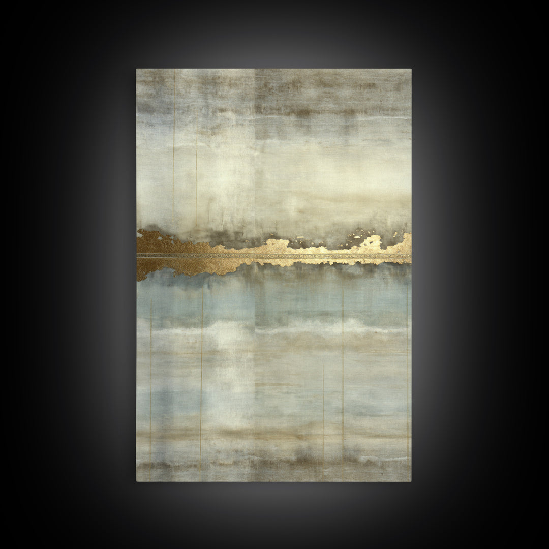 Gold Accented Abstract for Upscale Lobby Framed Canvas Print, Hotel Art, Art Prints, Hotel Decor, Fine Art, Boutique, HOT-2x3-21