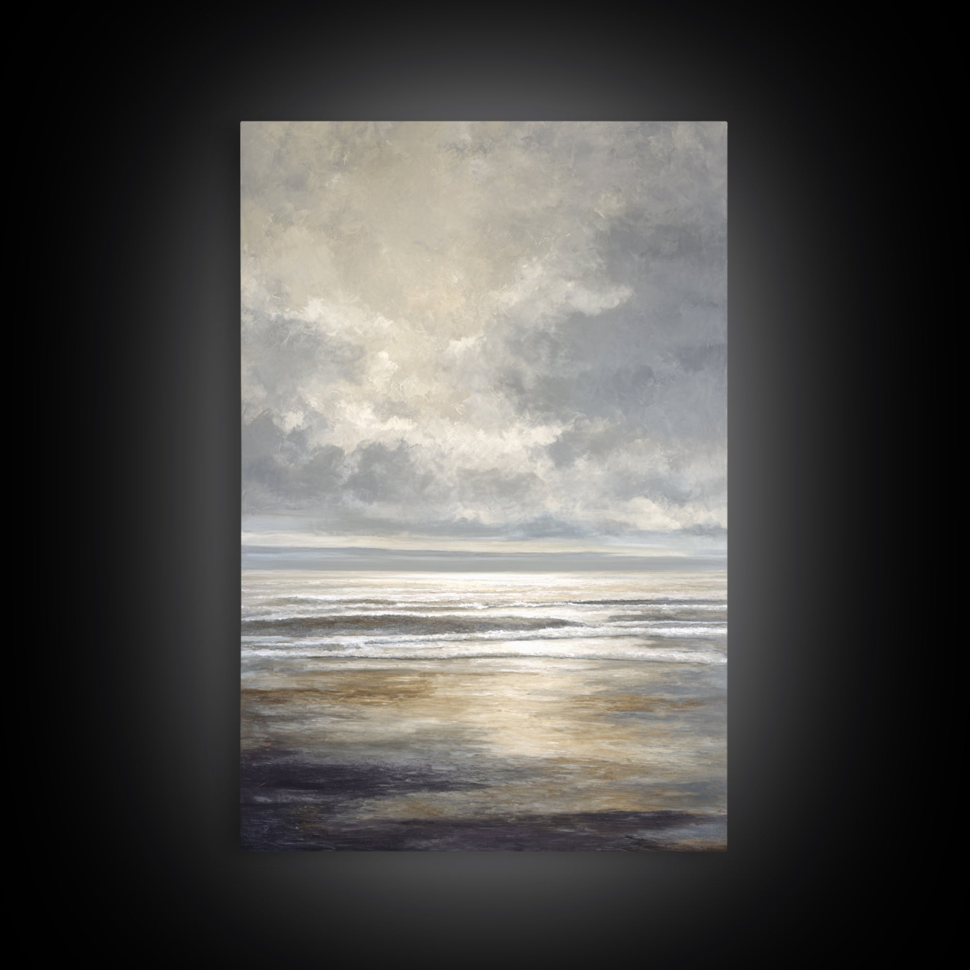 Large Calming Seascape Canvas Print, Hotel Art, Hazbin Hotel, Hotel Decor, Fine Art, Boutique, Coastal Wall Art, Coastal Decor, HOT-2x3-35