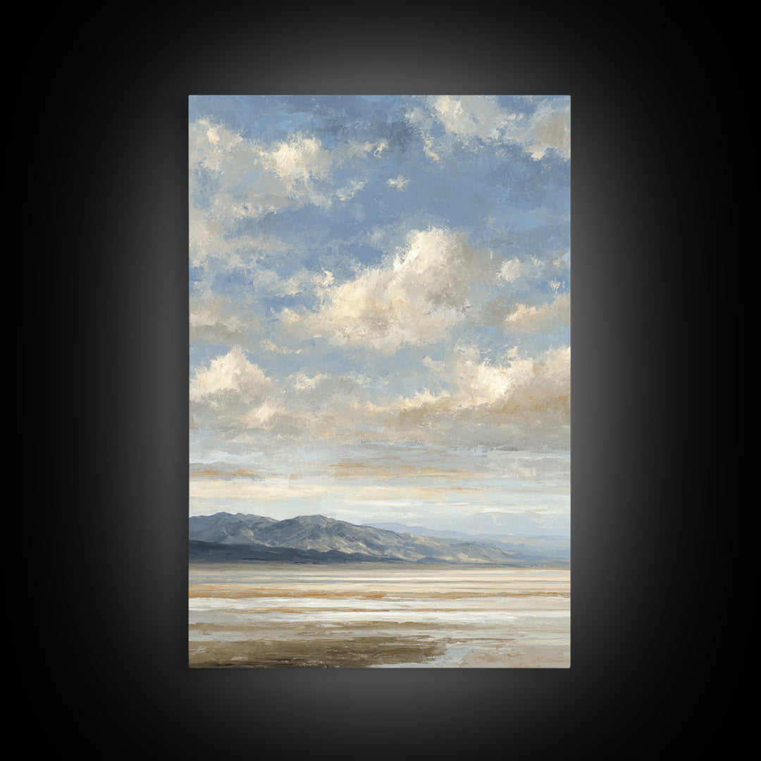 Panoramic Desert Horizon Framed Canvas Print, Hotel Art, Contemporary Art, Hotel Decor, Fine Art, Boutique, Art Deco, HOT-2x3-4