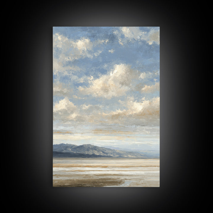 Panoramic Desert Horizon Framed Canvas Print, Hotel Art, Contemporary Art, Hotel Decor, Fine Art, Boutique, Art Deco, HOT-2x3-4