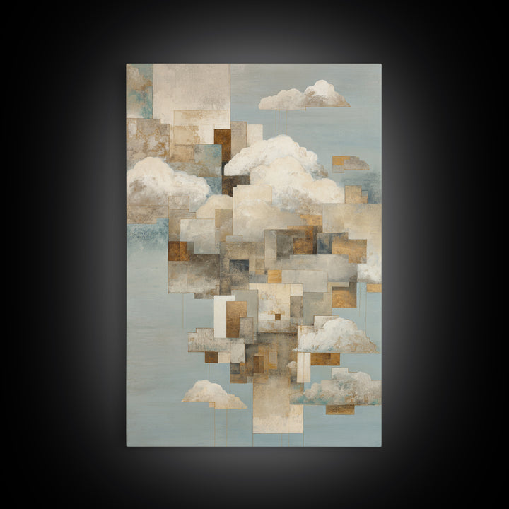 Large Cloudscape with Subtle Drama Canvas Print, Hotel Art, Framed Art, Hotel Decor, Fine Art, Boutique, Beach Prints, HOT-2x3-49