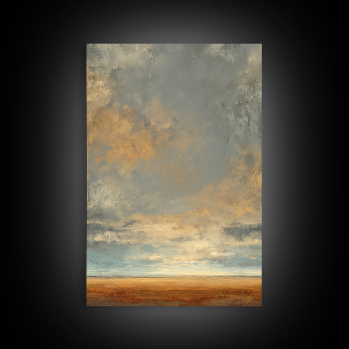Panoramic Desert Horizon Framed Canvas Print, Hotel Art, Poster, Hotel Decor, Fine Art, Boutique, Wood Wall Art, Printable Art, HOT-2x3-52