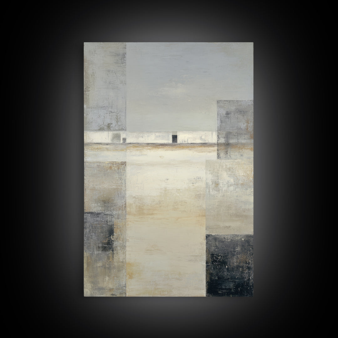 Quiet City Skyline Canvas Print, Hotel Art, Hotel Decor, Abstract Art, Boutique, Beach Decor, Minimalist Wall Art, HOT-2x3-58