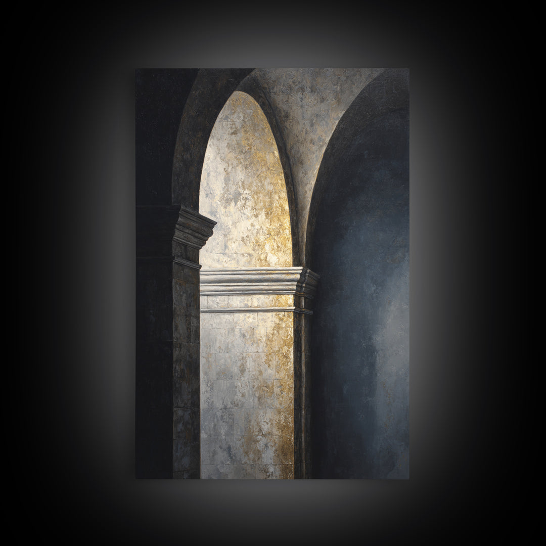 Minimal Architectural Arch Study Framed Canvas Print, Hotel Art, Mid Century Modern, Hotel Decor, Fine Art, Boutique, HOT-2x3-60