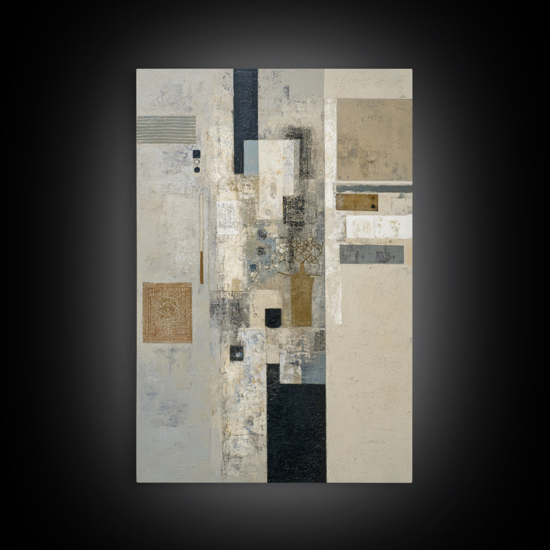 Modern Geometric Composition Framed Canvas Print, Hotel Art, Printable Art, Hotel Decor, Abstract Art, Boutique, Travel Poster, HOT-2x3-63