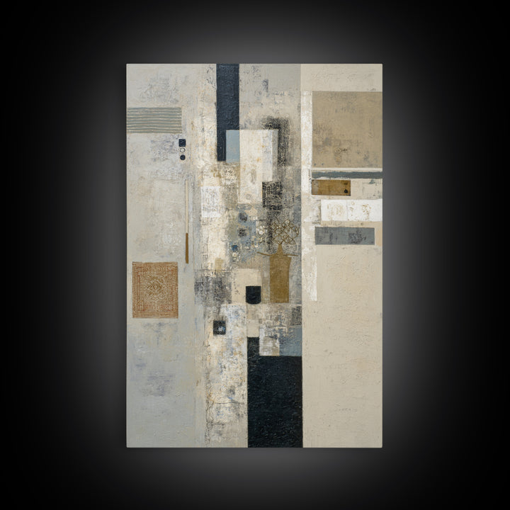 Modern Geometric Composition Framed Canvas Print, Hotel Art, Printable Art, Hotel Decor, Abstract Art, Boutique, Travel Poster, HOT-2x3-63