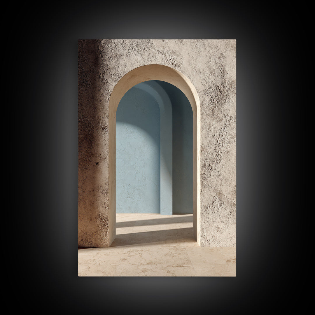 Minimal Architectural Arch Study Framed Canvas Print, Hotel Art, Modern Decor, Hotel Decor, Fine Art, Boutique, Poster, HOT-2x3-84