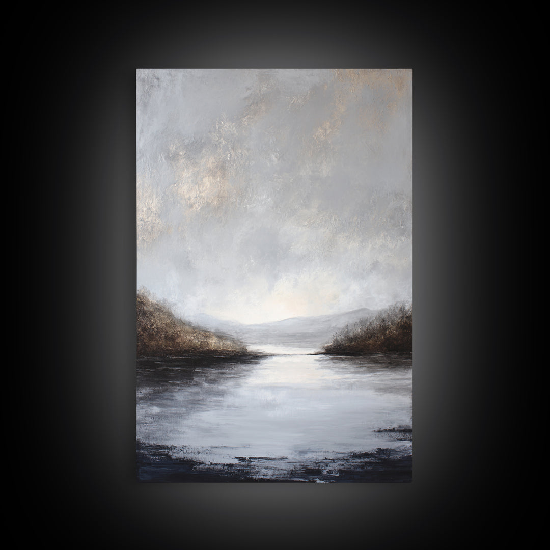 Luxury Monochrome Landscape Canvas Print, Hotel Art, Art Deco, Hotel Decor, Boutique, Minimalist Wall Art, Gallery Wall Art, HOT-2x3-86