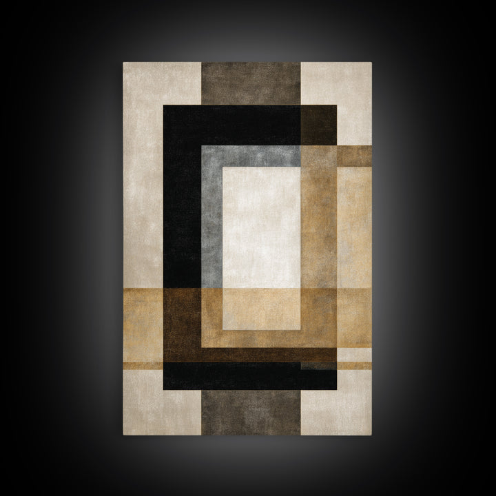 Modern Geometric Composition Framed Canvas Print, Hotel Art, Gallery Wall Set, Hotel Decor, Fine Art, Boutique, HOT-2x3-87