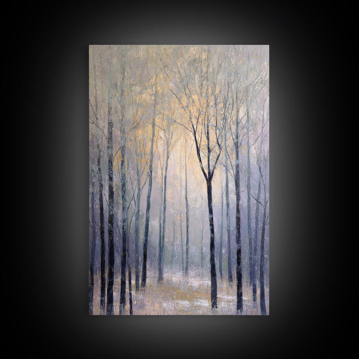 Misty Forest with Refined Calm Atmosphere Framed Canvas Print, Hotel Art, Framed Art, Hotel Decor, Fine Art, Boutique, HOT-2x3-94